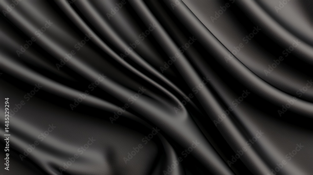 Fototapeta premium Black Fabric Drapes