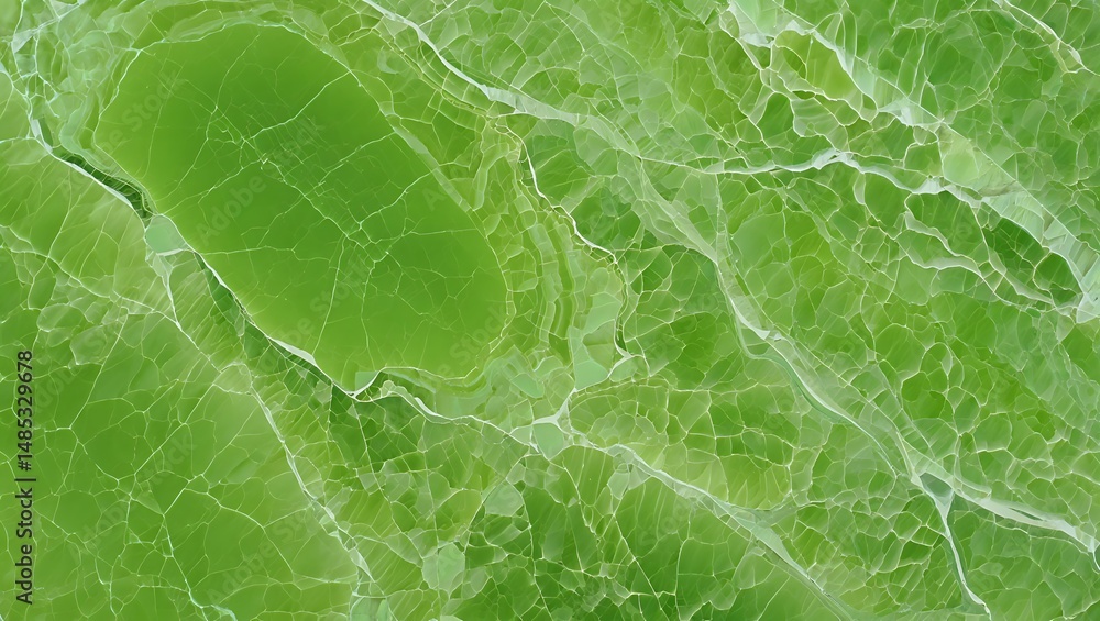 Obraz premium Green Onyx Marble Texture with White Veins and Crystalline Surface in Glossy Macro Detail