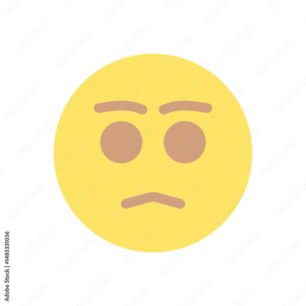 Fototapeta premium Indifferent Face Emoji