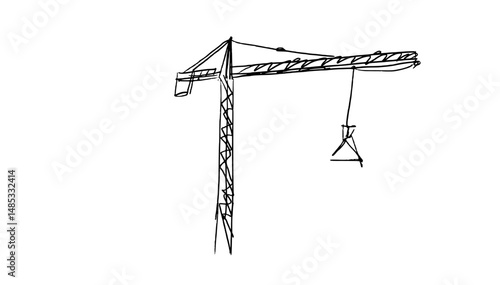 Building crane sketch