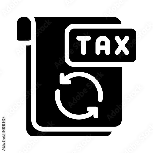 tax refund glyph icon