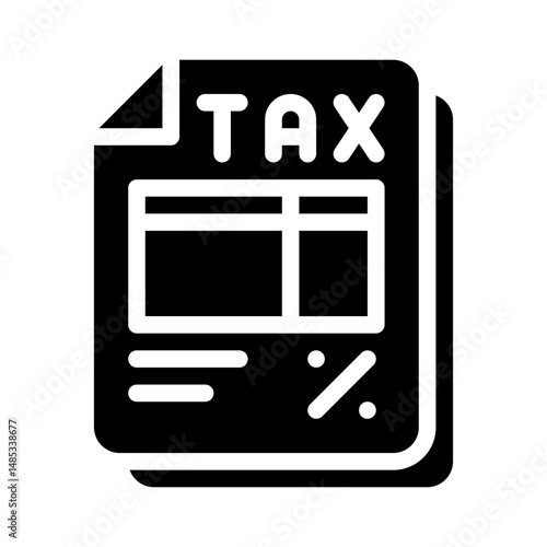 tax form glyph icon