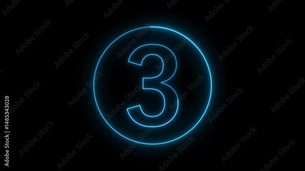 white color neon glowing 3 text icon animation offer sale discount store price shopping template banner text letter sign symbol on black background white color neon glowing 3 text icon animation offer sale discount store price shopping template banner text letter sign symbol on black background