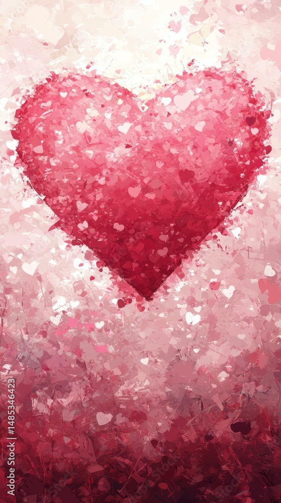 Fototapeta premium Abstract Love Heart Illustration
