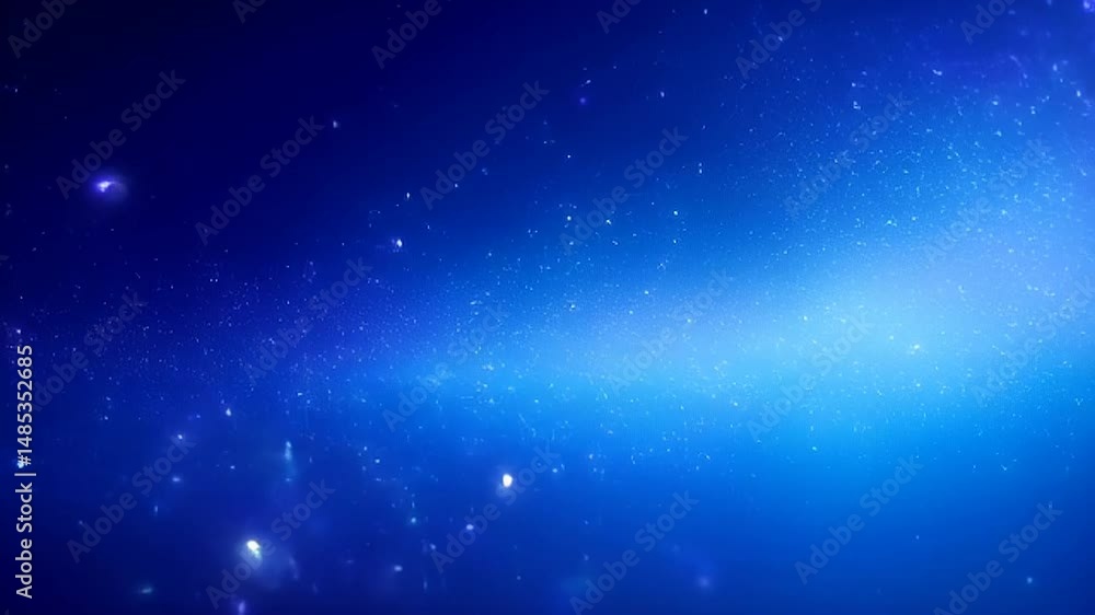 Sparkling Particles Floating in Deep Blue Space Animation Sparkling Particles Floating in Deep Blue Space Animation