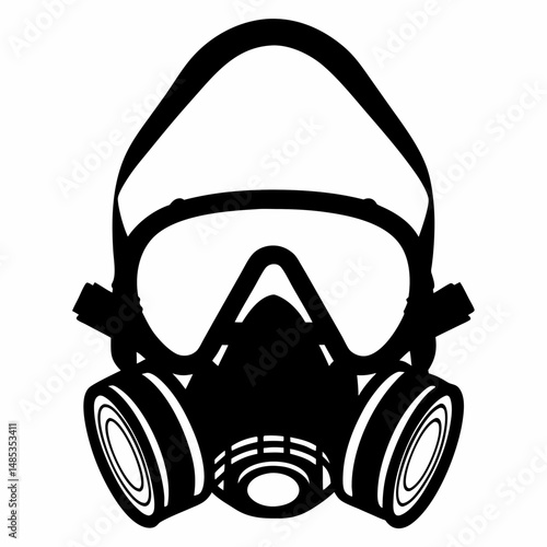 gas mask isolated on white