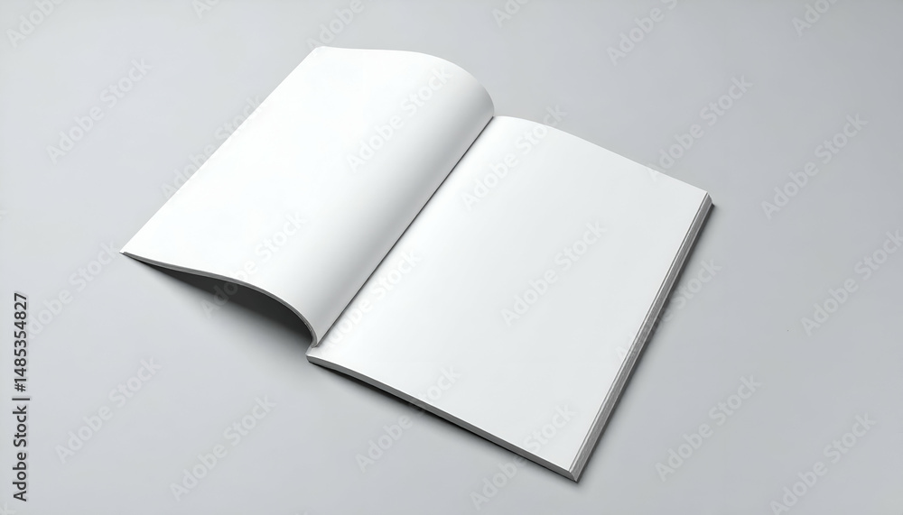 Open magazine and brochure mockup Open magazine and brochure mockup