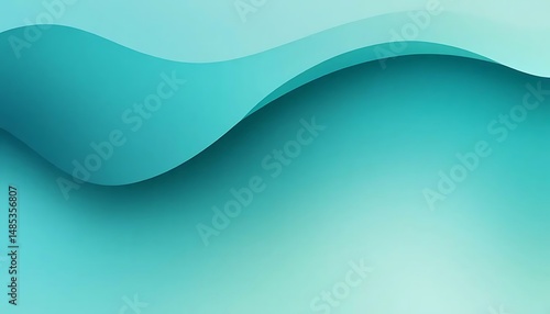 Wallpaper Mural Abstract teal gradient background with smooth flowing curves and soft, blended color transitions Torontodigital.ca