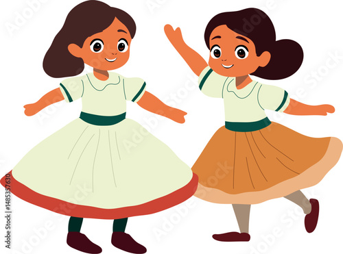 Children Dancing Marinera