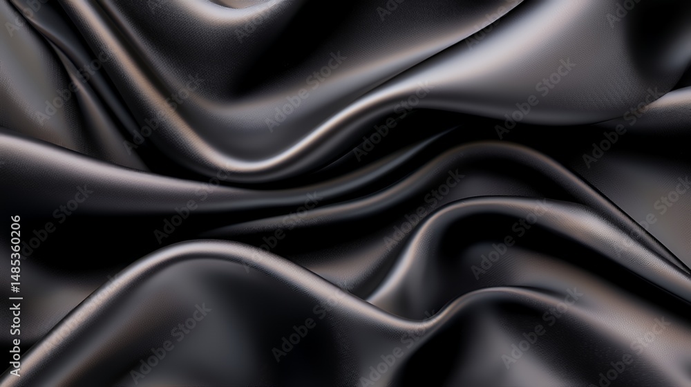 Obraz premium Black Silk Fabric