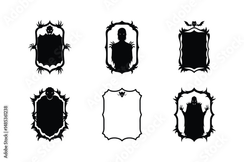 Vintage Gothic Frame Icon Vector