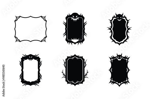 Haunted Gothic Frame Vector Art