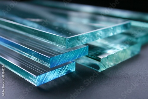 Wallpaper Mural Stacked Glass Sheets Close-up Torontodigital.ca