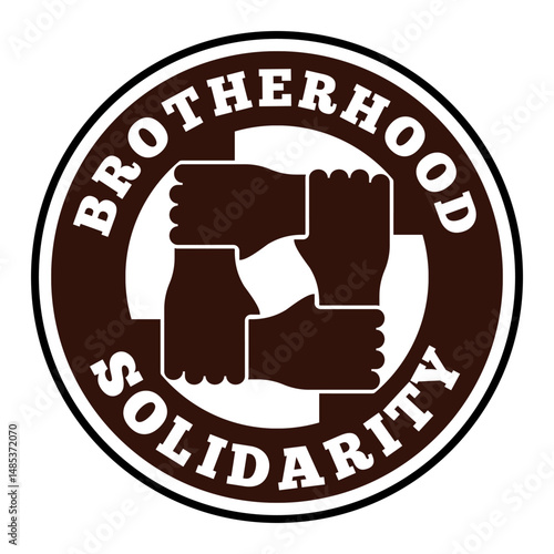 solidarity unity brotherhood logo vector illustration