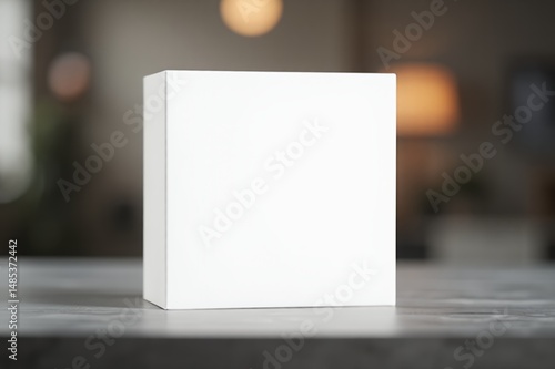 Wallpaper Mural Blank-white-box-on-table-product-mockup-branding-packaging-design-template Torontodigital.ca