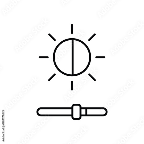 Brightness And Contrast Vector icon