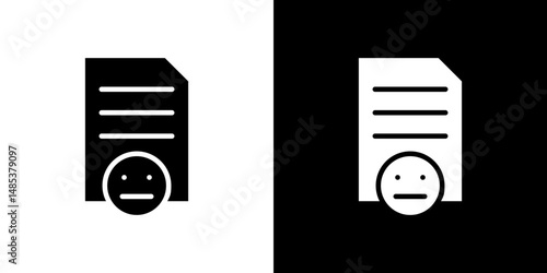 Complaint icon flat vectors set. black and white