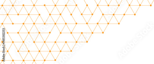 Vector modern gold geometric lines and dots technology background