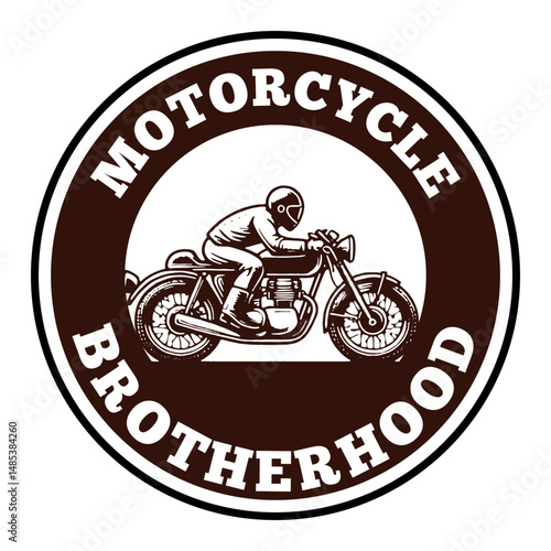 vector illustration of solidarity logo of brotherhood unity of motorcycle club
