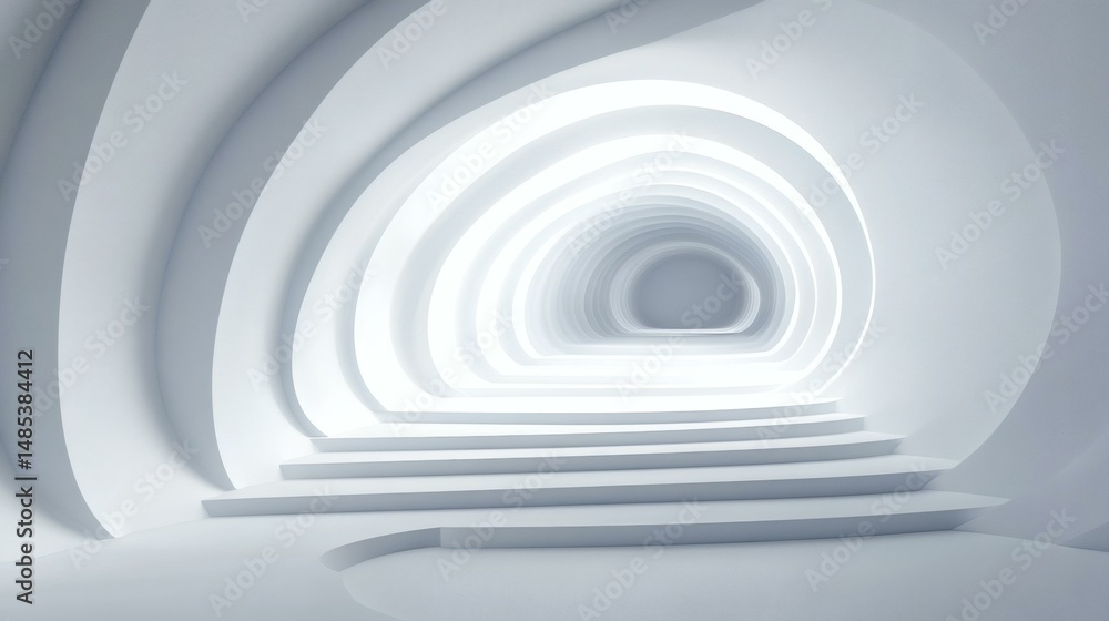 Obraz premium Abstract Futuristic Architectural Pathway