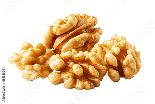 Walnuts isolated on transparent background. PNG format