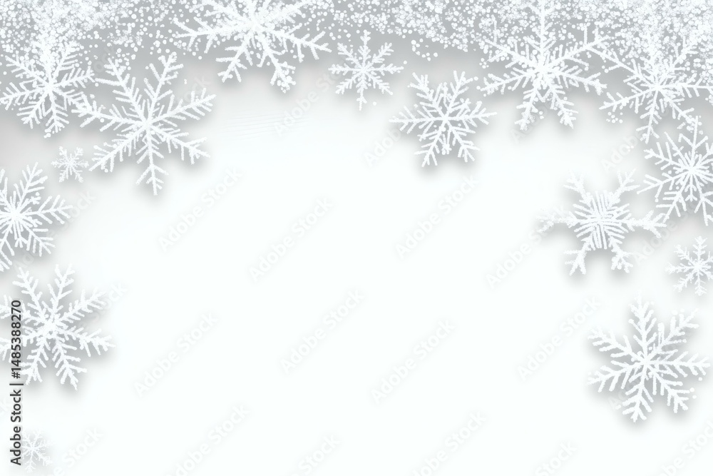 Winter Snowflakes Festive Border Design Winter Snowflakes Festive Border Design