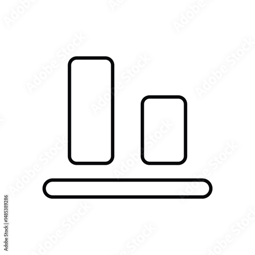 Bottom Align Vector icon