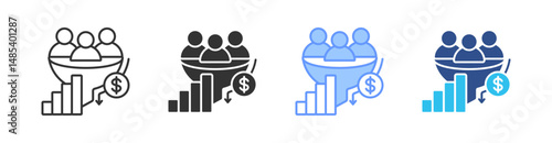 Lead Generation Multi Style Icon Set Vector 