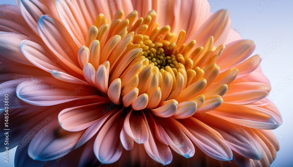 cleaning out a chrysanthemum flower close up cleaning out a chrysanthemum flower close up
