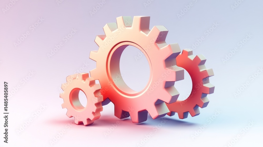 Three interacting gears Three interacting gears