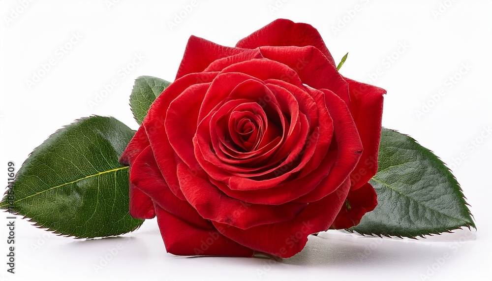 Naklejka premium red rose isolated on white background