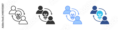 Change Multi Style Icon Set Vector 