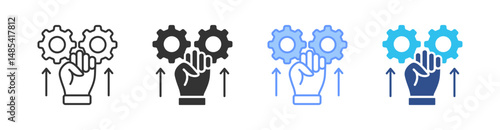 Revolution Multi Style Icon Set Vector 