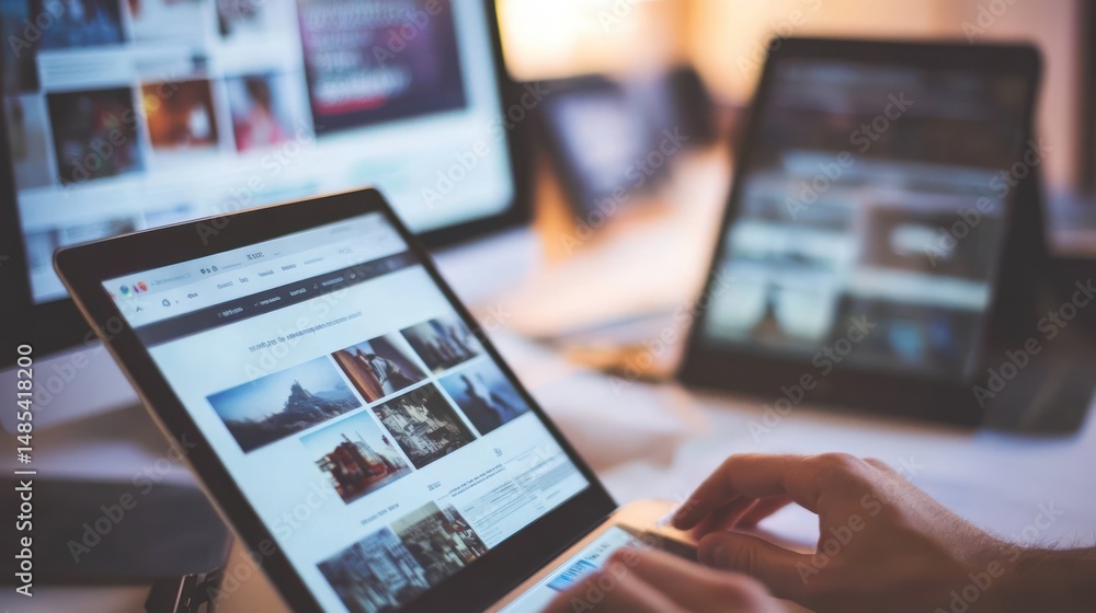 Responsive news site with headlines, images, and menu adapting to all screen sizes smoothly. Responsive news site with headlines, images, and menu adapting to all screen sizes smoothly.