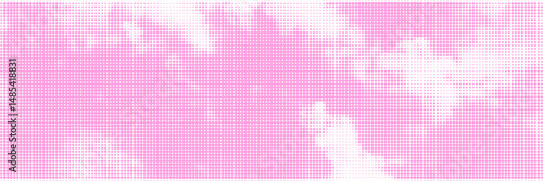 Halftone overlay cloud texture pattern. Soft pink grainy background for design projects. Vector illustration.