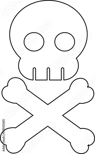 skull icon, skull and crossbones, danger sign