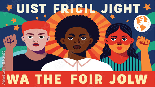 Celebrating diversity and unity through community engagement at a vibrant festival with people raising flags and showing support