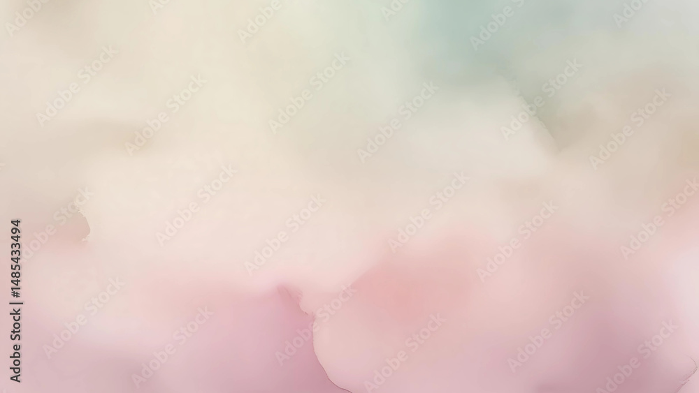 Fototapeta premium Soft pastel watercolor painting of two intertwined swans displaying elegance and beauty