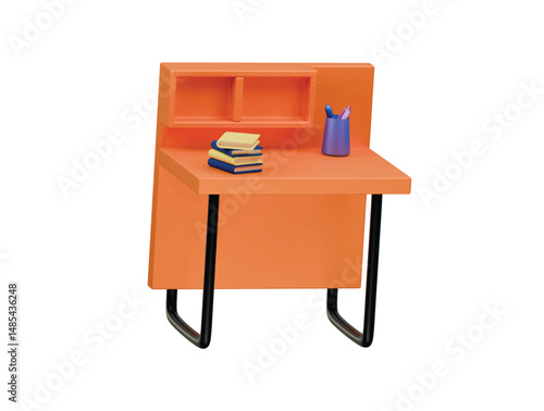 study table icon 3d illustration render