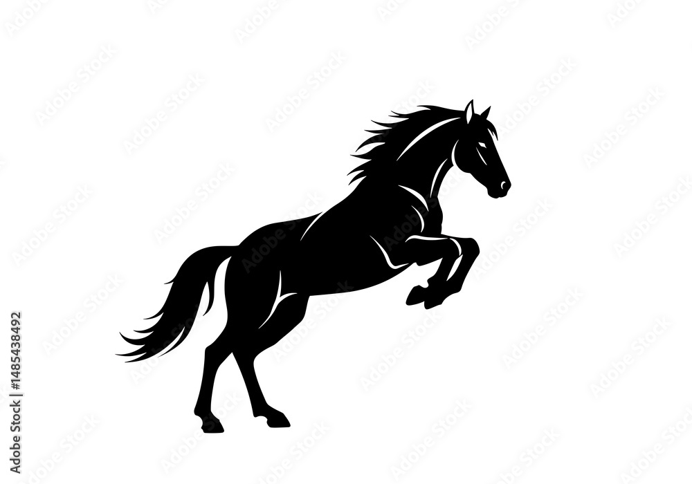 Obraz premium Midnight Stallion's Leap