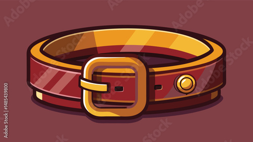 Stylish leather belt with golden buckle and decorative studs designed for modern apparel and fashion accessories suitable for casual or formal occasions