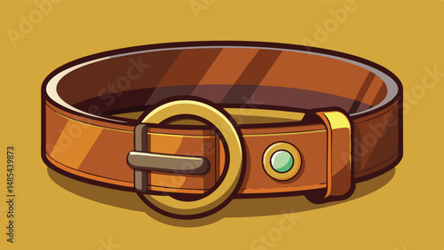 Stylish leather belt with golden buckle and decorative studs designed for modern apparel and fashion accessories suitable for casual or formal occasions