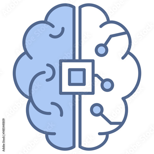 Fuzzy Logic Blue Icon