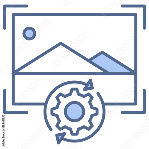 Image Processing Blue Icon