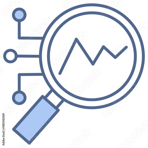 Anomaly Detection Blue Icon