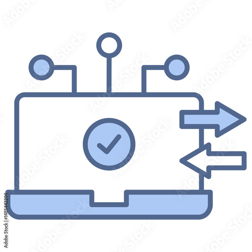 Intrusion Detection System Blue Icon