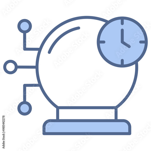 Time Prediction Blue Icon