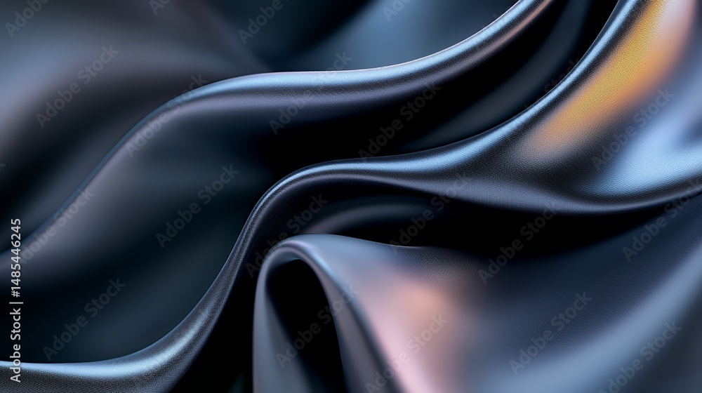 Fototapeta premium Dark Flowing Fabric Waves