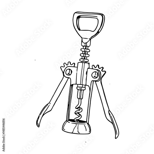 winged corkscrew illustration