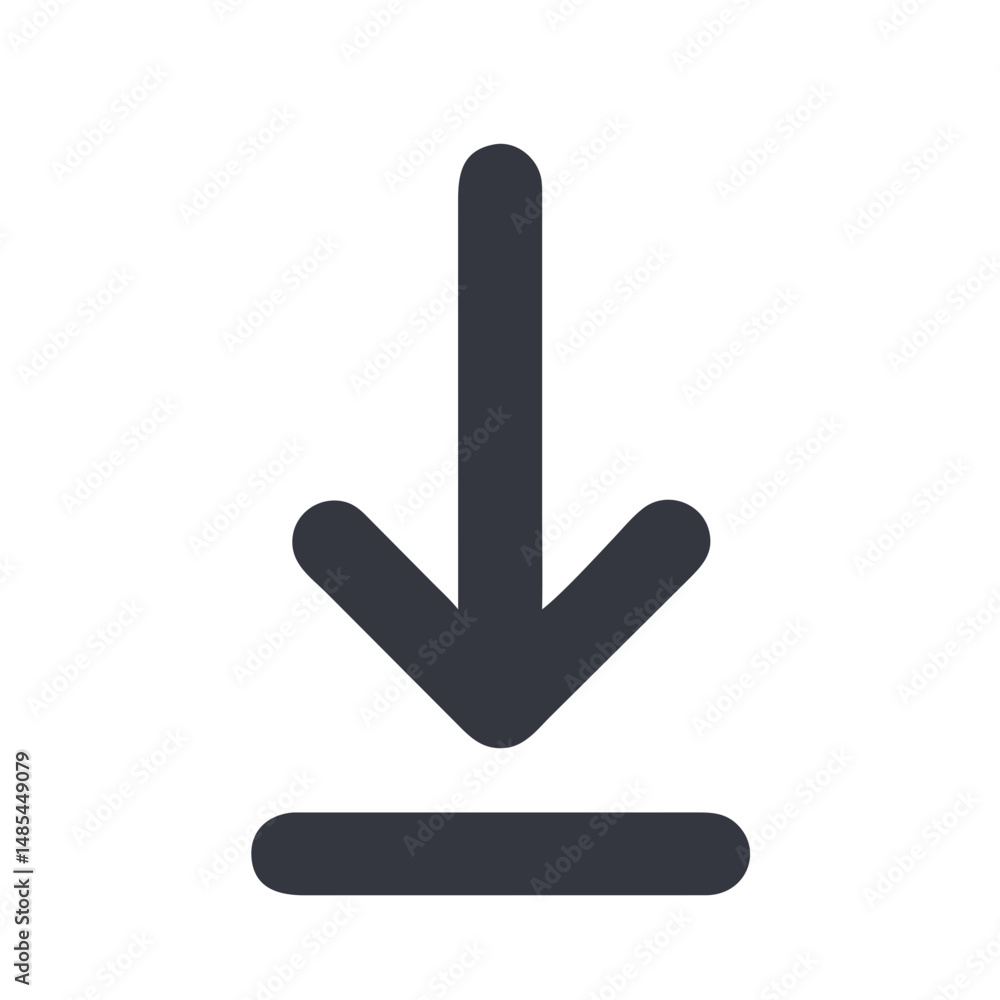 Dynamic Arrow Down Symbol Illustration Dynamic Arrow Down Symbol Illustration